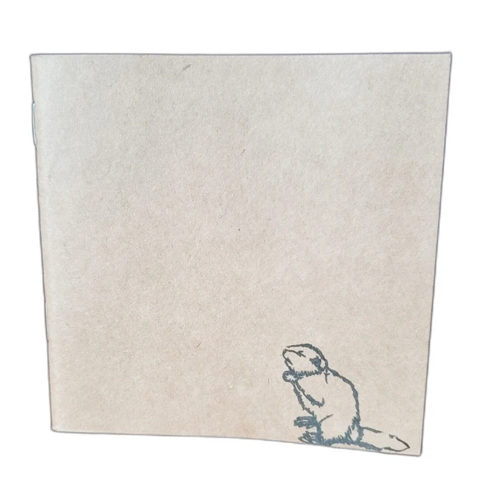Beaver Stamped Blank Notebook Diary Journal Idea Pad - 4.25 x 4.25